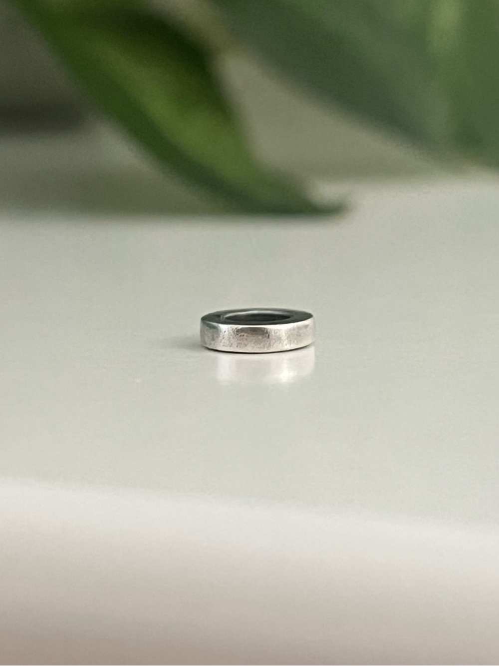 Rare Vintage Pandora Smooth Plain Spacer Charm, Minimalist, Retired, 925 Silver